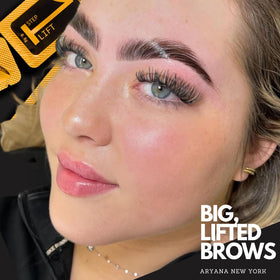 Before and after results of brow lamination
