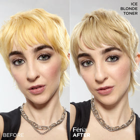 Before and after results of L'Oreal Paris Feria Hair Toner