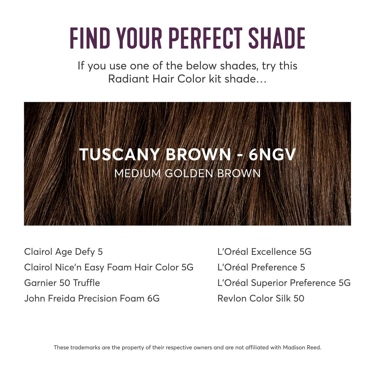 Before and after results of Madison Reed hair color application