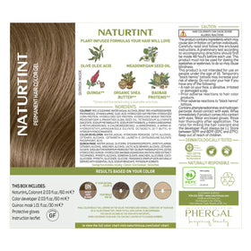 Before and after results of Naturtint 8N Wheat Germ Blonde