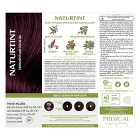 Before and after results of Naturtint Radiant Red