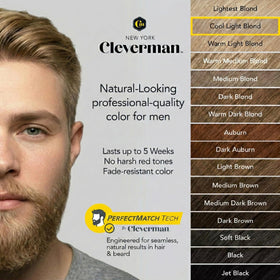 Before and after results of using CLEVERMAN hair dye