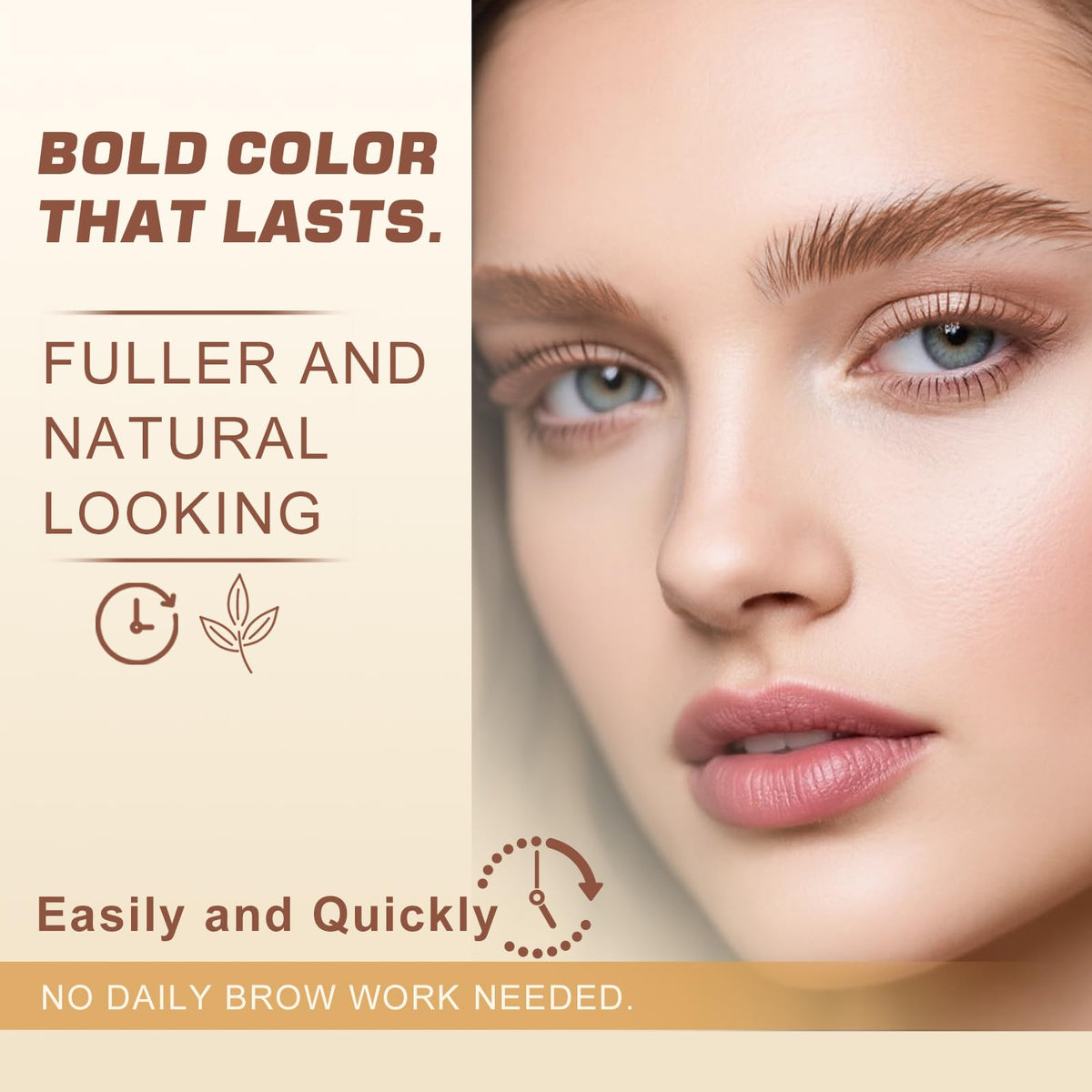 Before and after results of using WEILNELL Eyelash & Eyebrow Color Kit