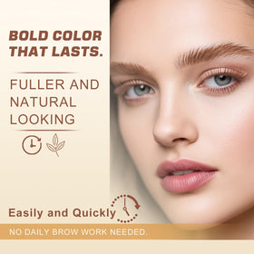 Before and after results of using WEILNELL Eyelash & Eyebrow Color Kit