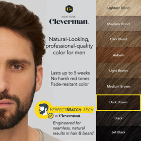 Before and after results using CLEVERMAN hair dye