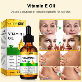 Before and after skin texture with Vitamin E Oil