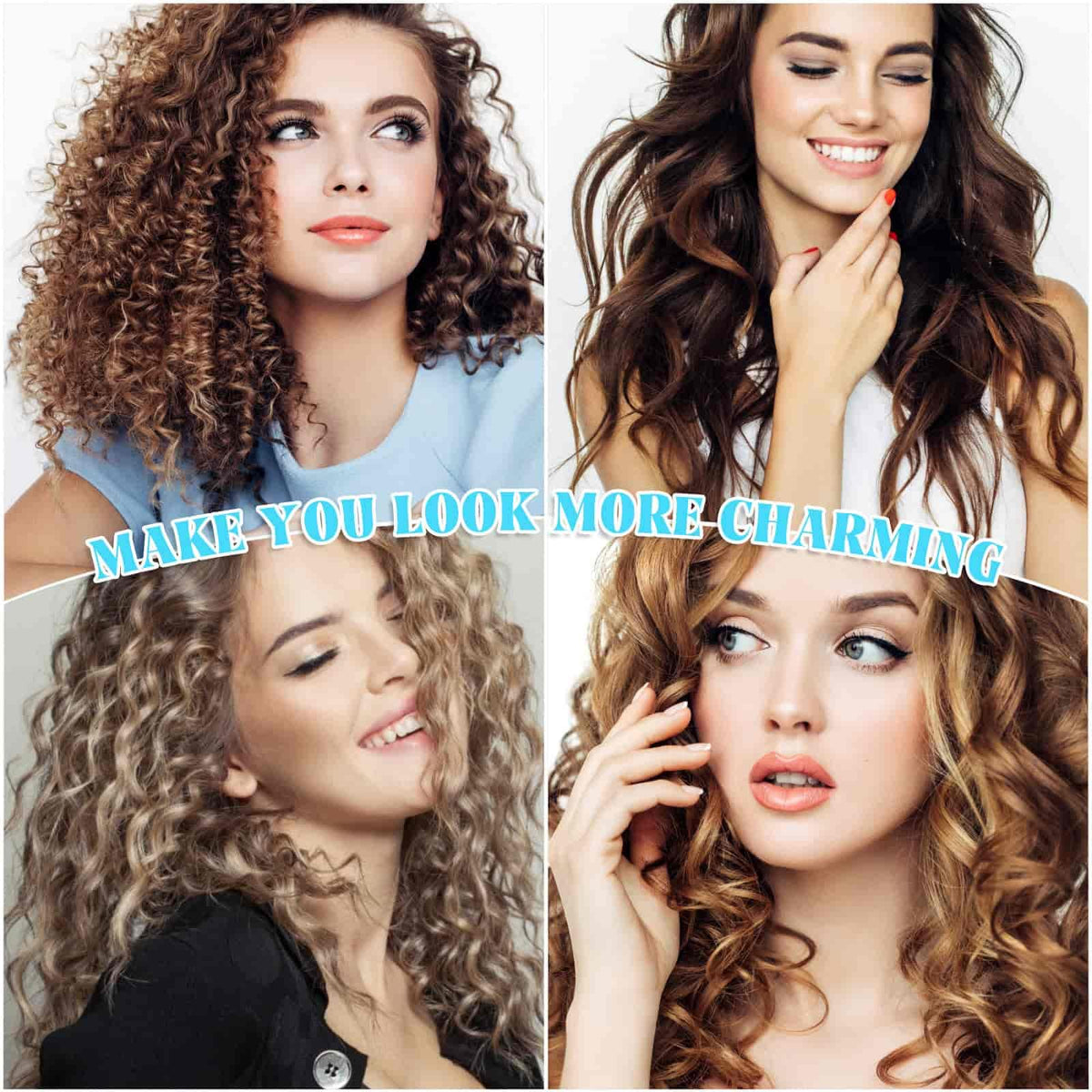 Before and after styling with Acejoz Jumbo Hair Rollers