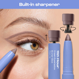 Before and after using ALLEYOOP Cream Eyeshadow Stick