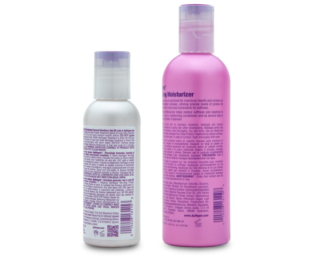 Before and after using Aphogee Hair Care Double Bundle
