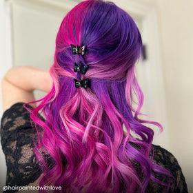 Before and after using ARCTIC FOX Violet Dream on hair