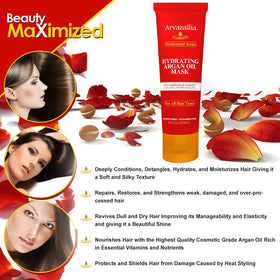 Before and after using Arvazallia Hydrating Argan Oil Hair Mask