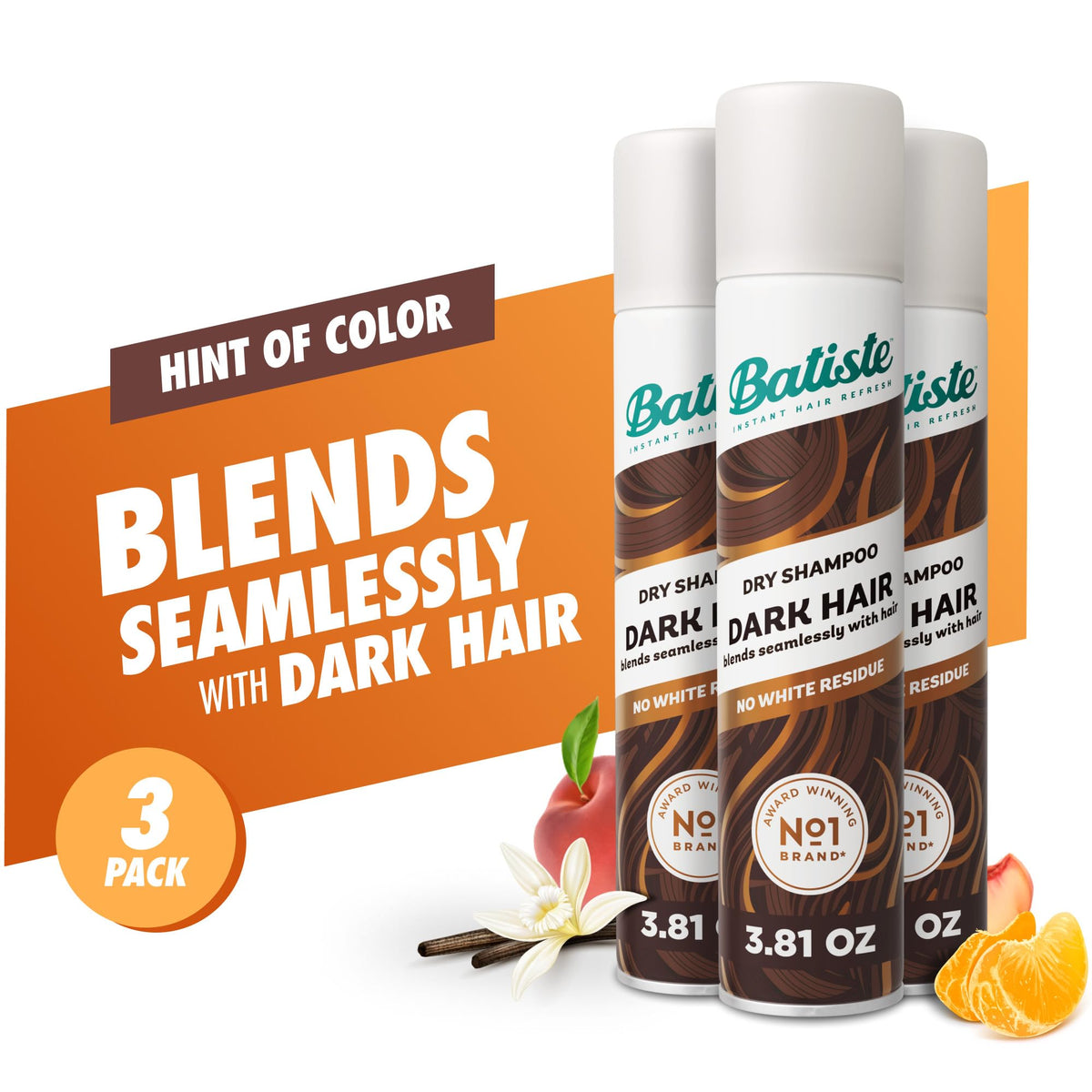 Before and after using Batiste Dark Dry Shampoo