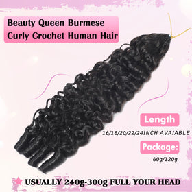 Before and after using Beauty Queen Burmese Curly Crochet Hair