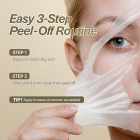 Before and after using CHARDE Peel Off Cream Mask