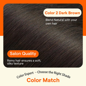 Before and after using Full Shine Dark Brown Clip-Ins
