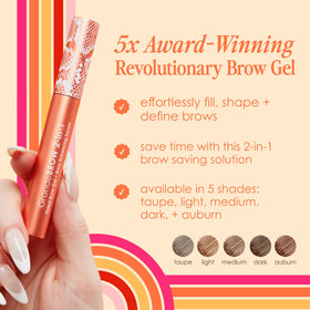 Before and after using GrandeBROW Tinted Brow Gel & Serum