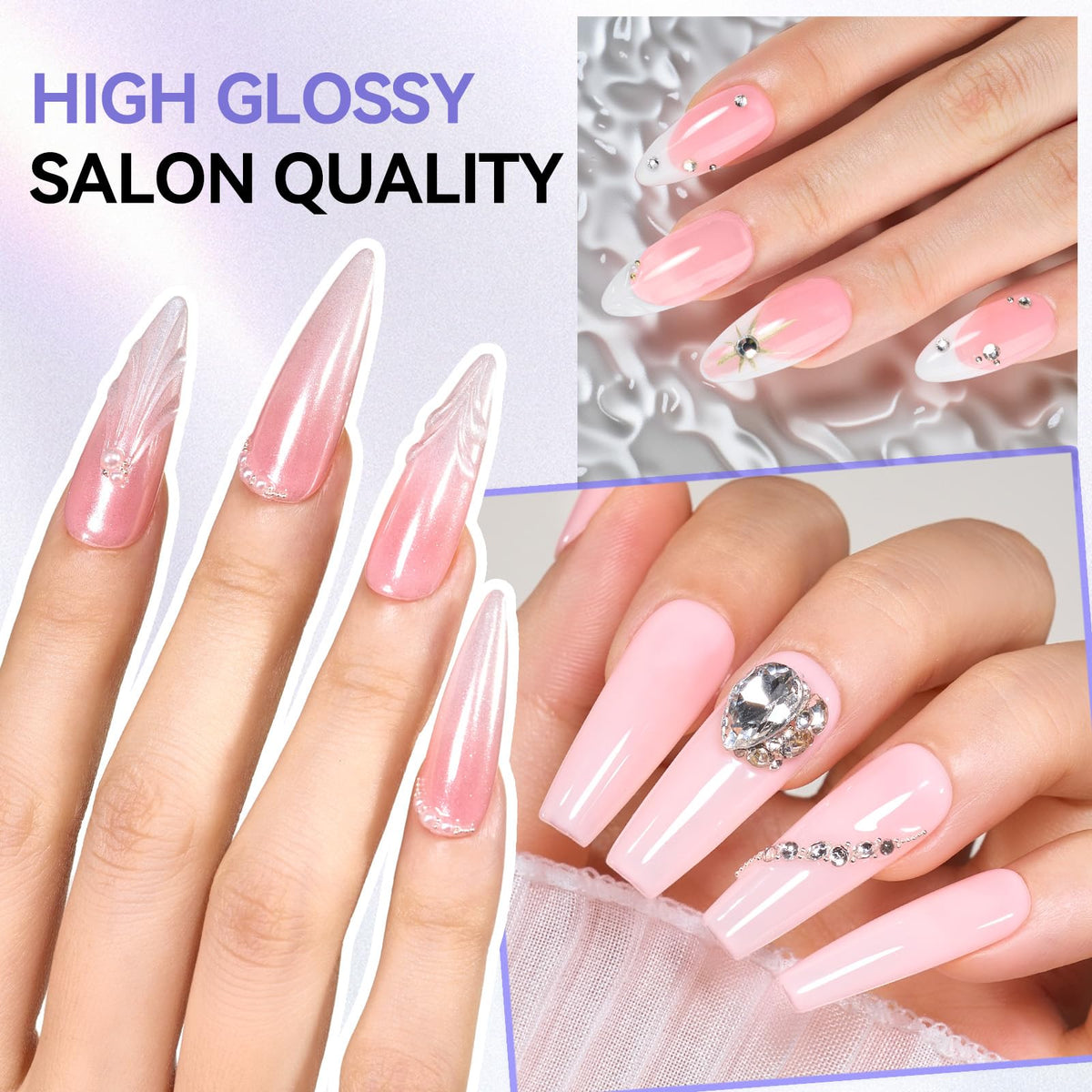 Before and after using Makartt Gel Top and Base Coat