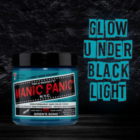 Before and after using MANIC PANIC Siren's Song hair dye