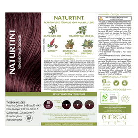 Before and after using Naturtint 3R Black Cherry