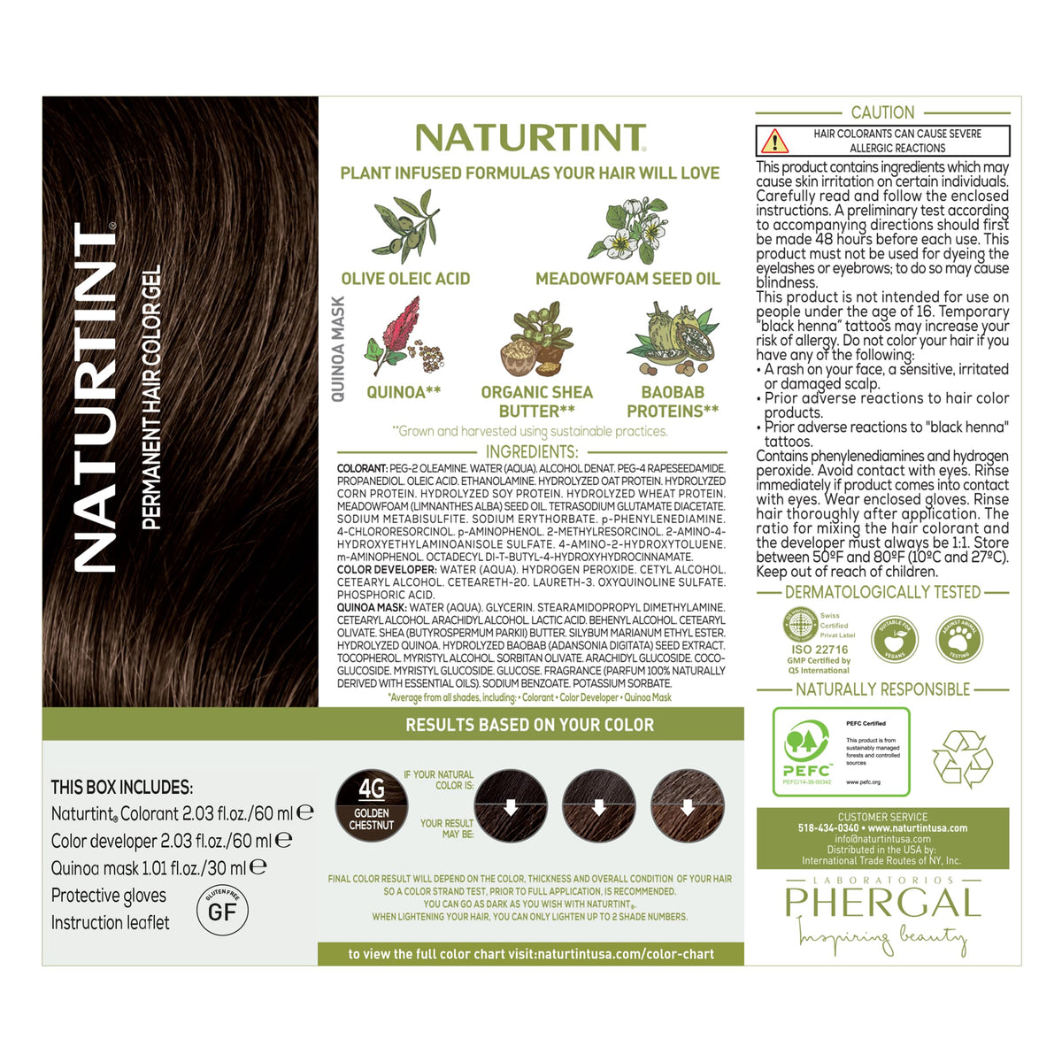 Before and after using Naturtint 4G Golden Chestnut hair colour