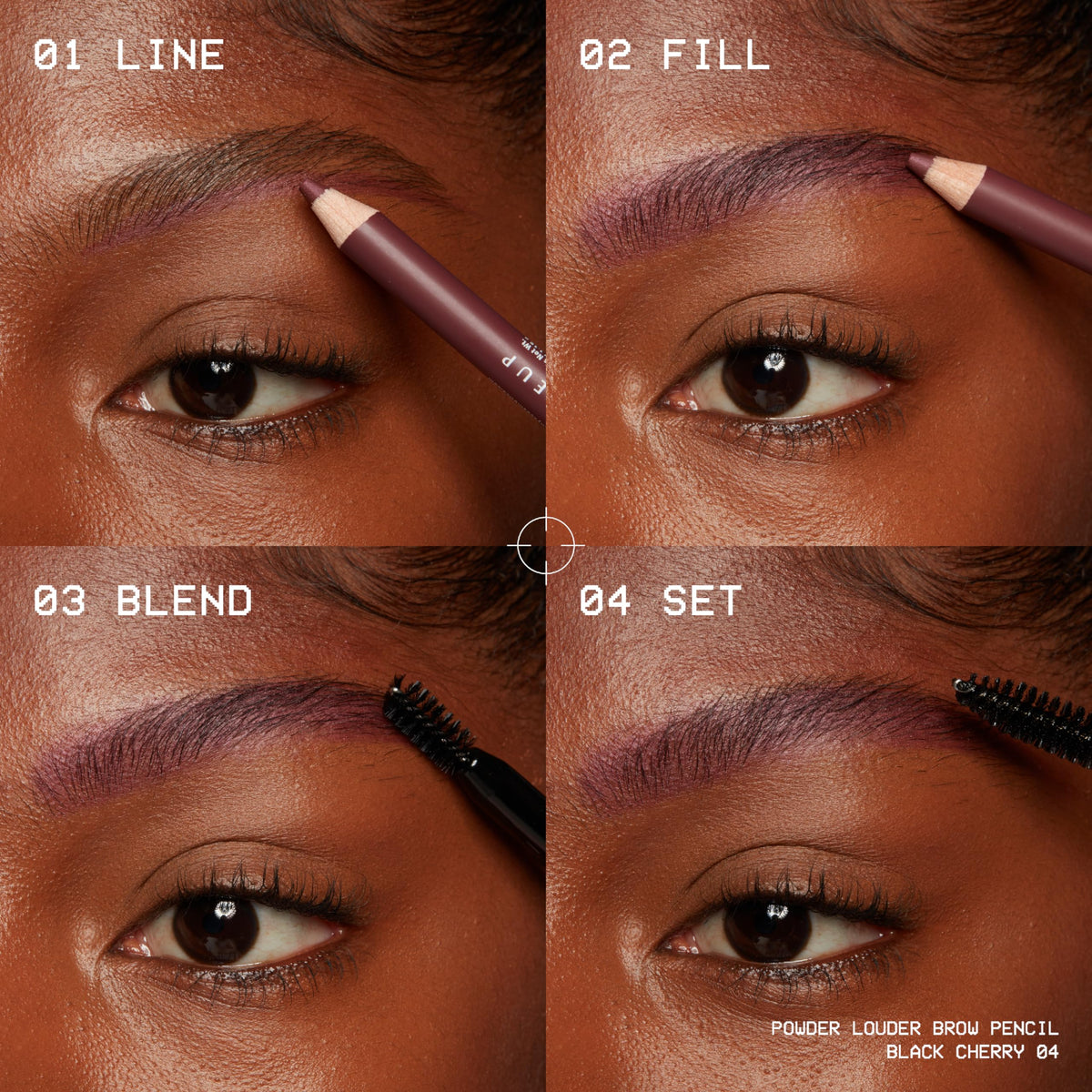 Before and after using NYX Powder Louder Eyebrow Pencil