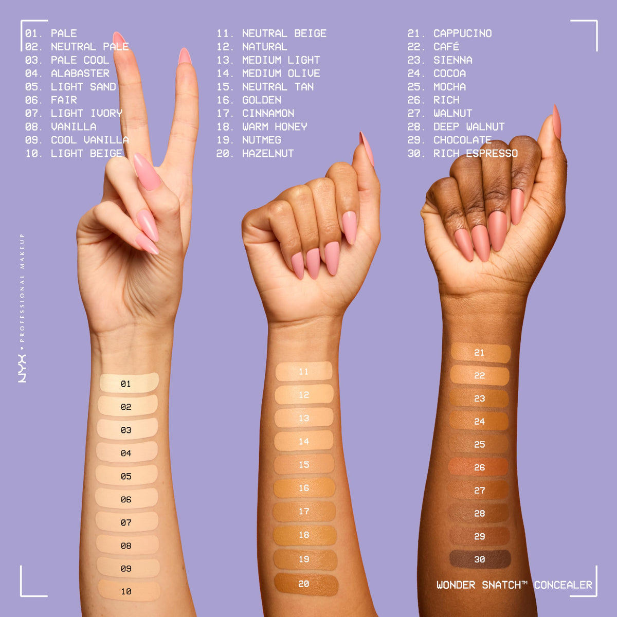 Before and after using NYX Wonder Snatch Concealer