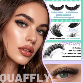 Before and after using QUAFFLY Lash Clusters Kit