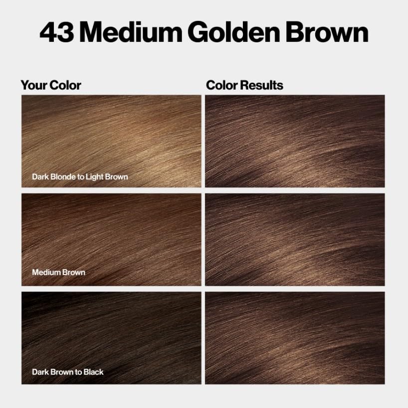 Before and after using REVLON ColorSilk Hair Color