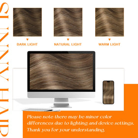 Before and after using Sunny Hair K Tip Hair Extensions