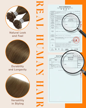 Before and after using Sunny Hair K Tips extensions