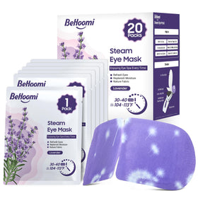 BeHoomi Steam Eye Mask 20 Packs Lavender front view