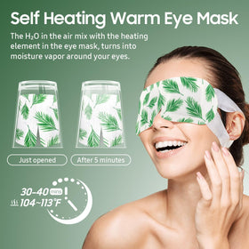BeHoomi Steam Eye Mask in a travel setting