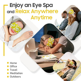 BeHoomi Steam Eye Mask in a travel setting