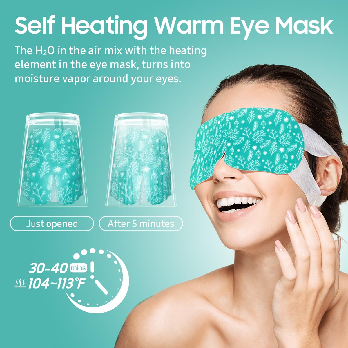 BeHoomi Steam Eye Mask in travel setting