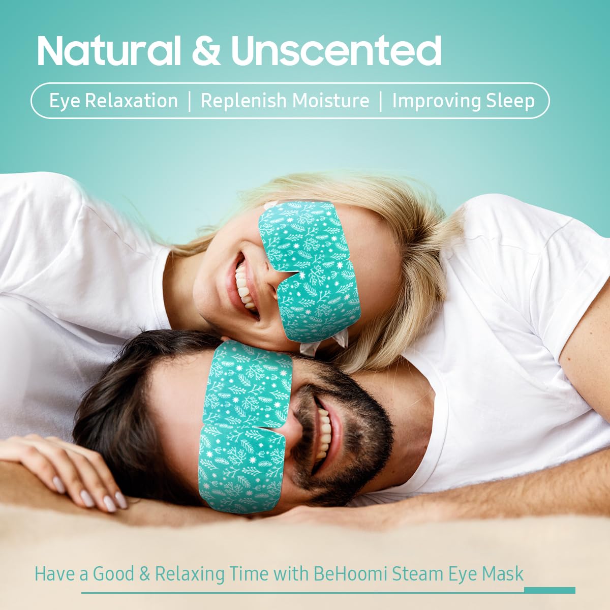 BeHoomi Steam Eye Mask open and ready to wear