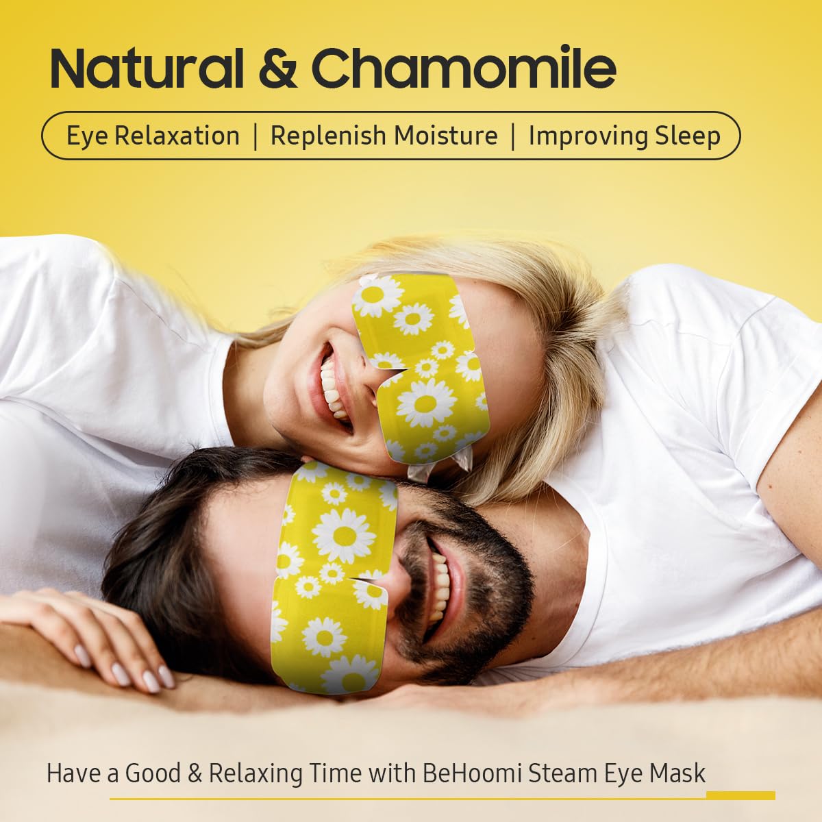 BeHoomi Steam Eye Mask packaging showing 20 packs