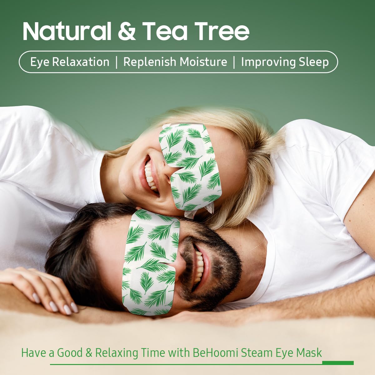 BeHoomi Steam Eye Mask showing packaging details