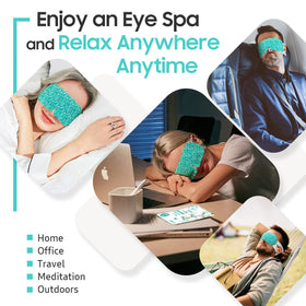 BeHoomi Steam Eye Mask with relaxing spa items