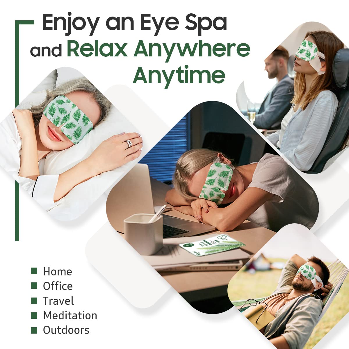 BeHoomi Steam Eye Mask with tea tree scent
