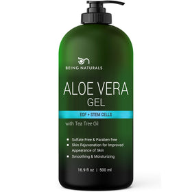 Being Naturals Aloe Vera Gel 16.9 fl oz back view