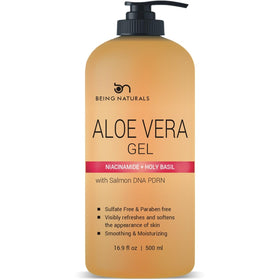 Being Naturals Aloe Vera Gel 16.9 fl oz front view