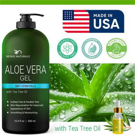 Being Naturals Aloe Vera Gel applied on skin