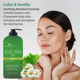 Being Naturals Aloe Vera Gel applied on skin