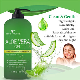 Being Naturals Aloe Vera Gel in lifestyle setting
