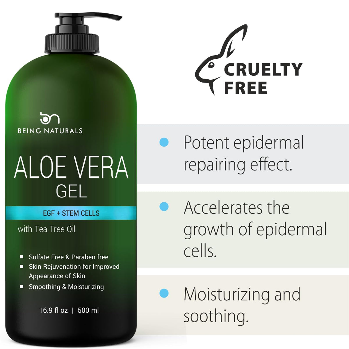 Being Naturals Aloe Vera Gel packaging side view
