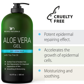Being Naturals Aloe Vera Gel packaging side view