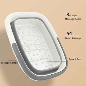 Beinilai Collapsible Foot Bath Basin with massage rollers close-up
