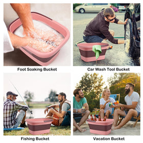 Beinilai collapsible foot soak tub in outdoor setting