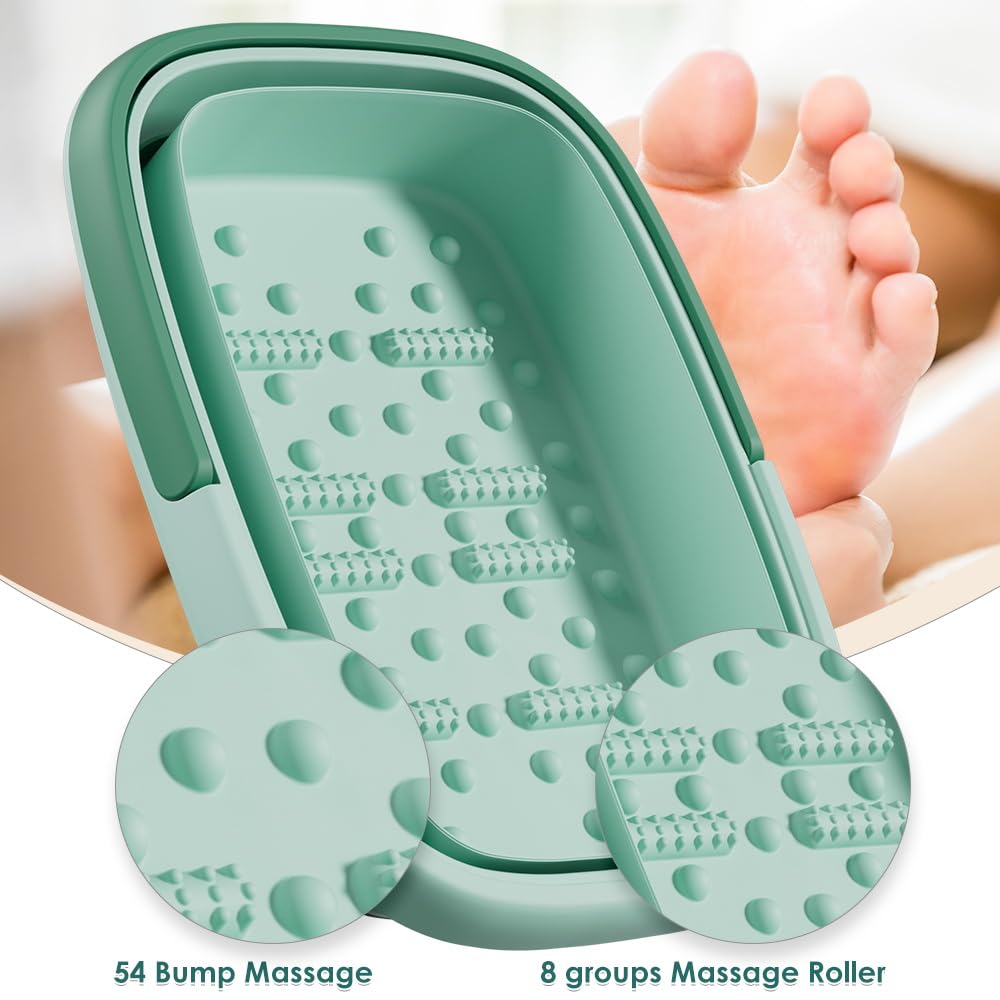 Beinilai collapsible foot tub folded for storage