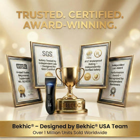 Bekhic Groin & Body Hair Trimmer in a shower setting